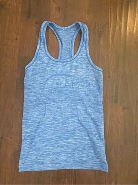 lululemon athletica Heathered Light Blue Racerback Tank